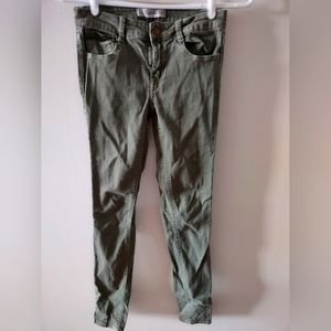 Zara Trafaluc Olive/Navy Colored Skinny Jeans 00